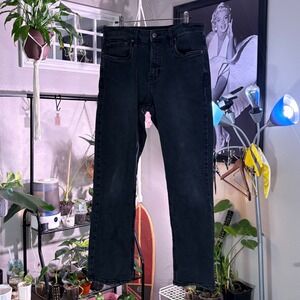 Urban Star Black Straight Leg Jeans 32x30 Men's Cotton Stretch Denim